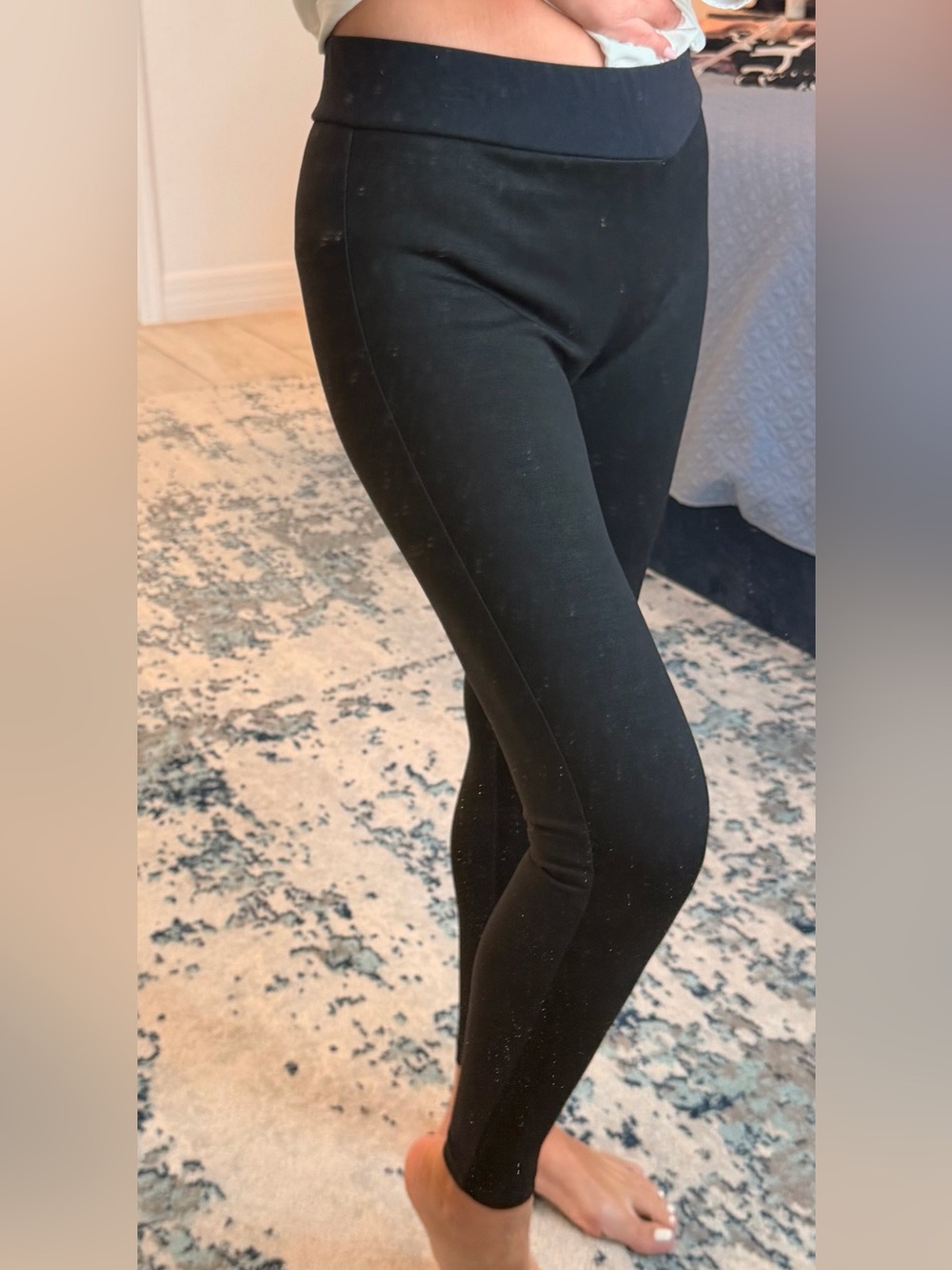 Matty M Black Ponte Slim Leggings